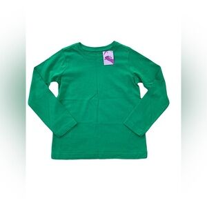 Primary NWT Size 4-5 Classic Long Sleeve Slim Tee in Grass Green